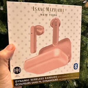 Brand New Isaac Mizrahi New York Pink Dynamic Wireless Bluetooth Earbuds